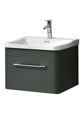 Ava 600mm Wall Hung Unit & Basin Anthracite