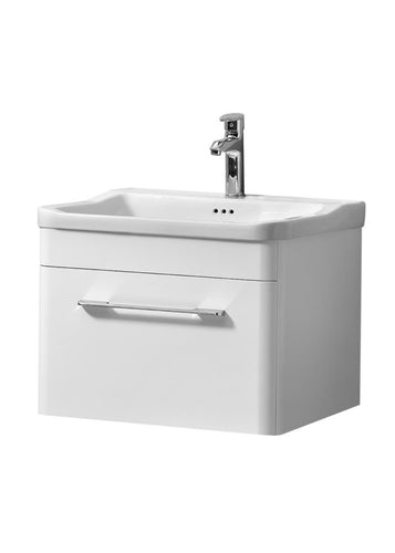 Ava 600mm Wall Hung Unit And Basin White