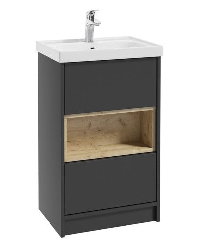 Malta 60cm Matt Graphite Vanity Unit & Basin